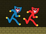 Κόκκινο και Μπλε Stickman Huggy